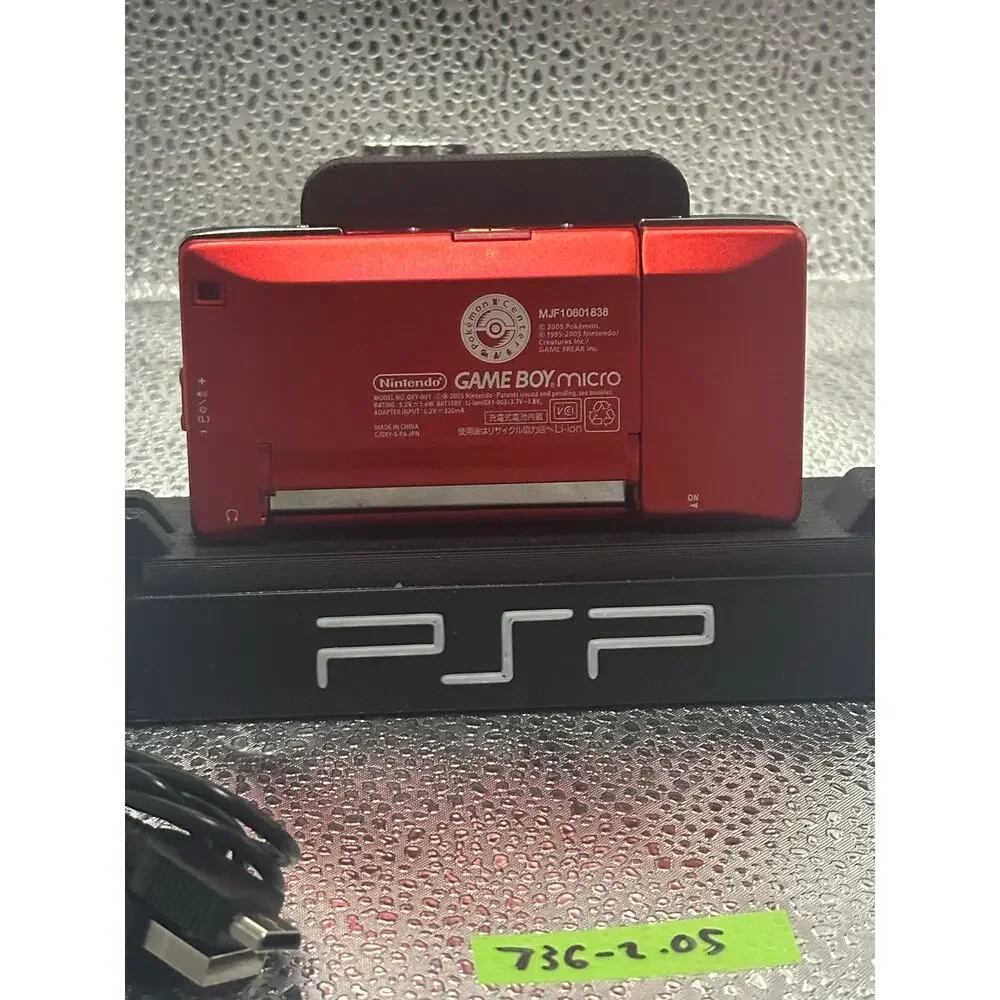 Nintendo Game Boy Micro Pokémon Center Limited Edition Black Red Pikachu Japan
